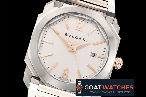 Bvlgari - Octo 38mm Automatic RG/SS Wht/Rose BVF Miyota 9015