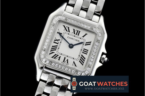 Cartier - Panthere Secrete De Ladies Dia SS/SS Wht BVF Swiss Qtz