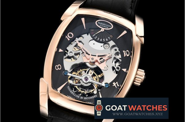 Parmigiani Fleurier - Kalpa Hebdomadaire Tourbillon RG/LE Blk Asia HW Tourbillon