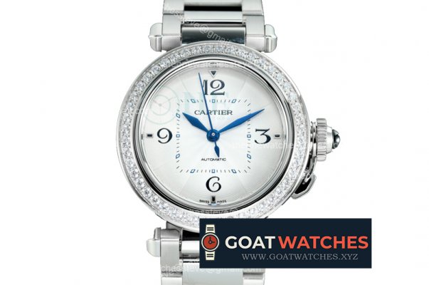 Cartier - Pasha Ladies SS/SS White/Num/Dia BVF Automatic