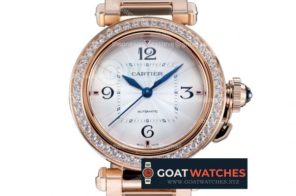 Cartier - Pasha Ladies RG/RG White/Num/Dia BVF Automatic