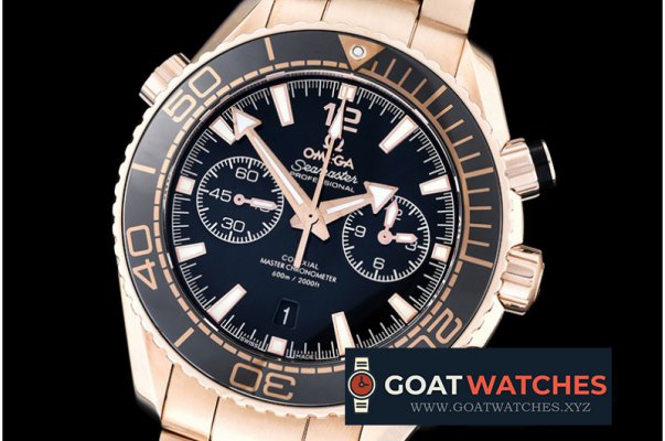 Omega - Planet Ocean Chrono RG/RG Black Asia7750 Mod 9301