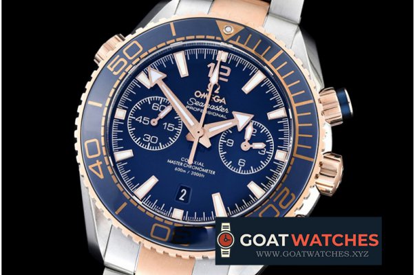 Omega - Planet Ocean Chrono RG/SS Blue Asia7750 Mod 9301