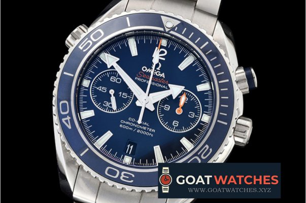 Omega - Planet Ocean 45mm Chrono TI/TI Blue BP A7750 Mod9300