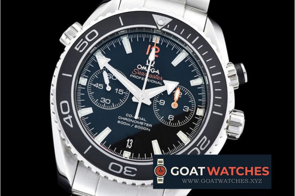 Omega - Planet Ocean 45mm Chrono SS/SS Blk/Org A7750 Mod9300