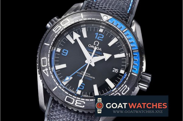 Omega - Planet Ocean GMT Deep Black PVD/RU Blue JHF A5833 Mod