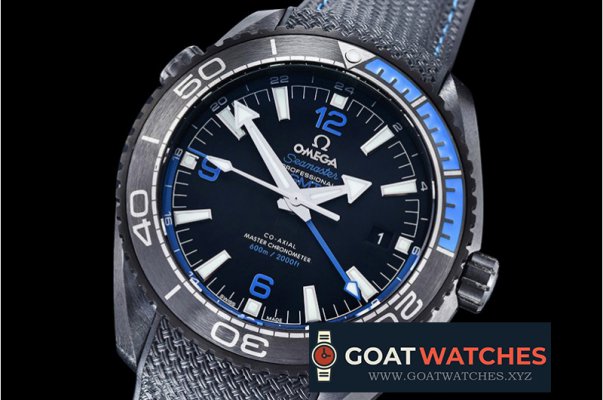 Omega - Planet Ocean Deep Black CER/RU Blue BP A2836 Mod