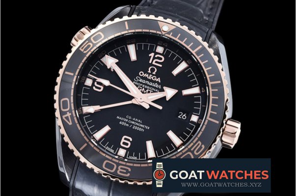 Omega - Planet Ocean Deep Black RG/CER/RU Black BP A2836 Mod