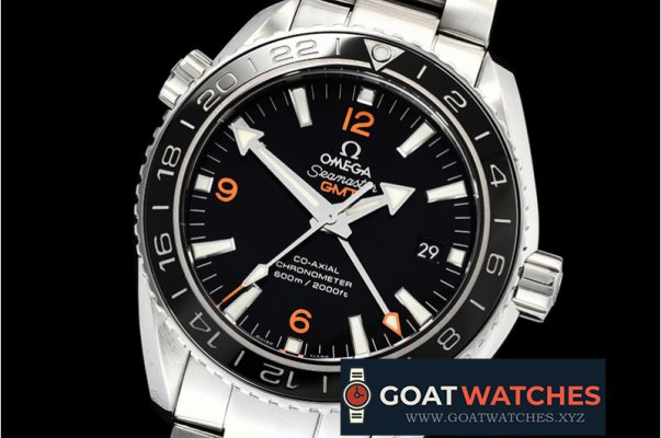 Omega - Planet Ocean 43.5mm GMT SS/SS Black/Org VSF Asia 8605