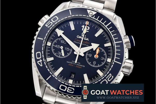 Omega - Planet Ocean Chrono SS/SS Blue OMF V4 A7750 Mod