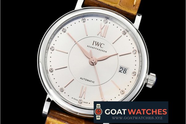 IWC - Portofino Automatic 37mm SS/LE Wht/Diam MKF MY9015