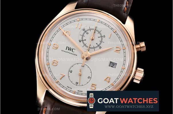 IWC - Portuguese Chrono Bucherer Ed RG/LE Wht ZF A7750 Mod