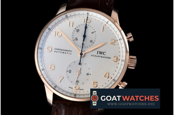 IWC - Portuguese Chrono RG/LE Wht A-7750 New Improved