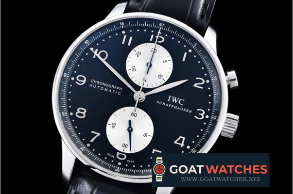 IWC - Portuguese Chrono SS/LE Blk/Wht ZF A79350 Mod