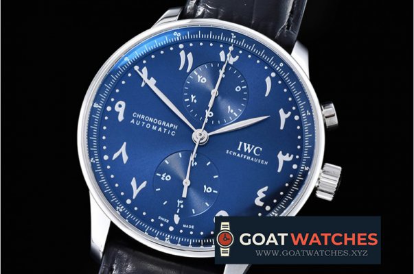 IWC - Portuguese Chrono SS/LE Blue/Arabic Num YLF A7750 Mod