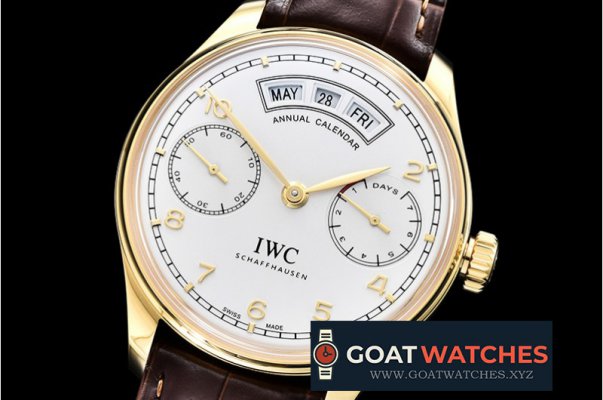 IWC- Portugieser Annual Cal. IW503502 YG/LE White A52850