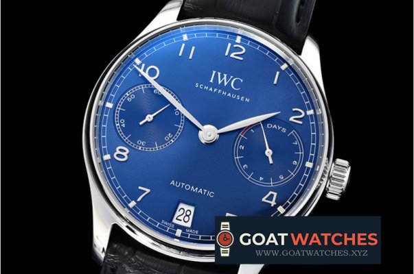 IWC - Portugieser 7 Days IW500710 SS/LE Blue ZF A52010 Mod