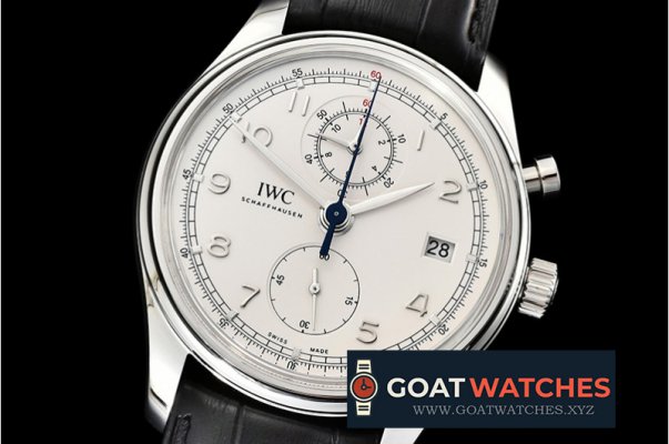 IWC - Portuguese Chrono Classic IW390404 SS/LE Wht ZF A7750