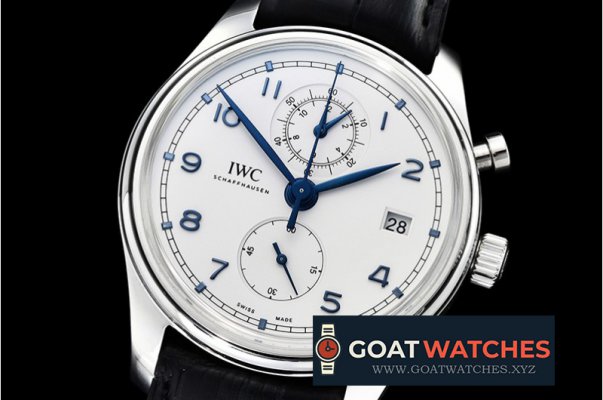 IWC - Portuguese Chrono Classic IW390404 SS/LE W/B ZF A7750