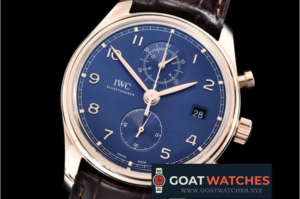 IWC - Portugieser Chronograph Classic RG/LE Blue YLF A7750