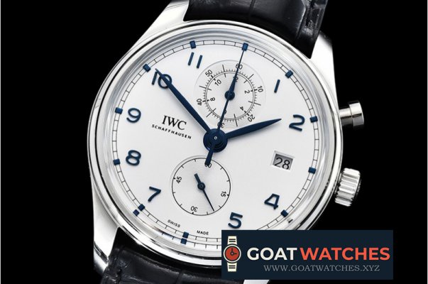 IWC - Portugieser Chronograph Classic SS/LE Wht/B YLF A7750