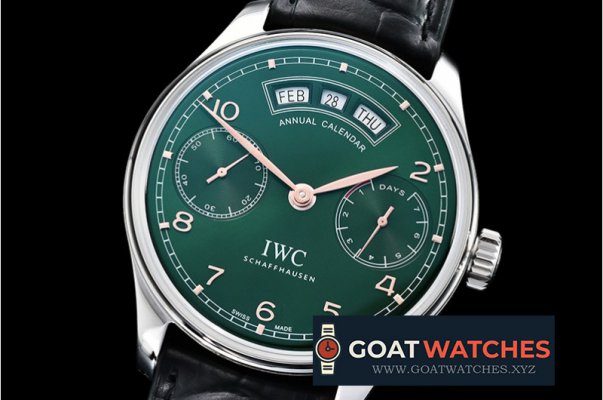 IWC - Portugieser Annual Cal. IW503502 SS/LE Grn/Rose A52850