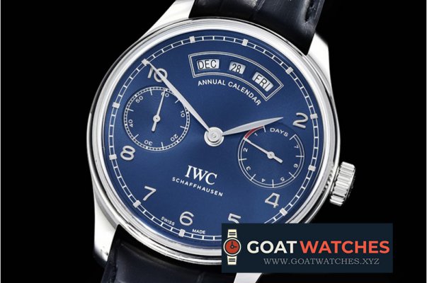 IWC - Portugieser Annual Cal IW503502 SS/LE Blue ZF A52850