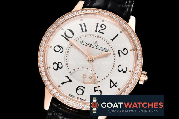 Jaeger Lecoultre - Master Ultra Thin Moon Ladies RG/LE White ZF MY9015 Mod