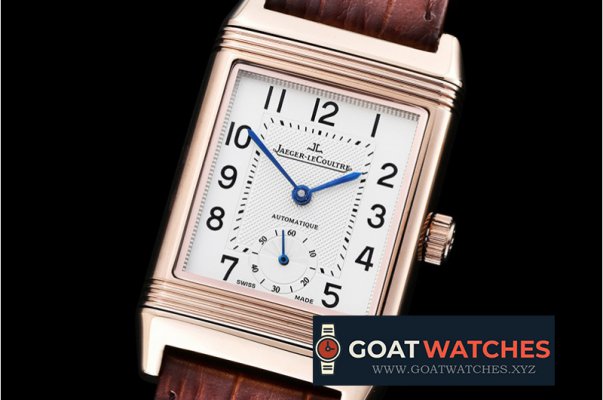 Jaeger LeCoultre - JL Reverso Automatic RG/LE White/Num Asia 2824 Mod