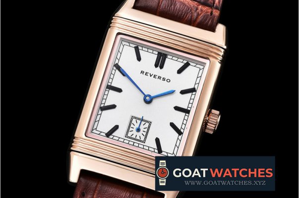 Jaeger LeCoultre - JL Reverso Automatic RG/LE White/Sticks Asia 2824 Mod