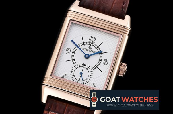 Jaeger LeCoultre - JL Reverso Automatic RG/LE White/Stk/Num Asia 2824 Mod