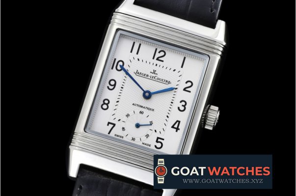 Jaeger LeCoultre - JL Reverso Automatic SS/LE White/Num Asia 2824 Mod