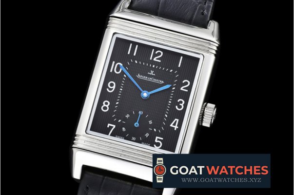 Jaeger LeCoultre - JL Reverso Automatic SS/LE Black/Num Asia 2824 Mod