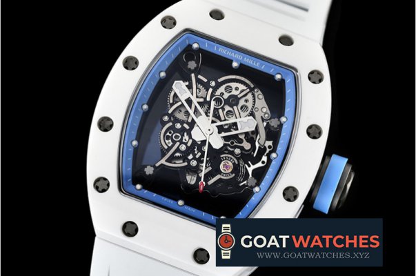 Richard Mille - RM055 Bubba Watson CER/VRU Wht Sk Blue KVF MY8215 Mod