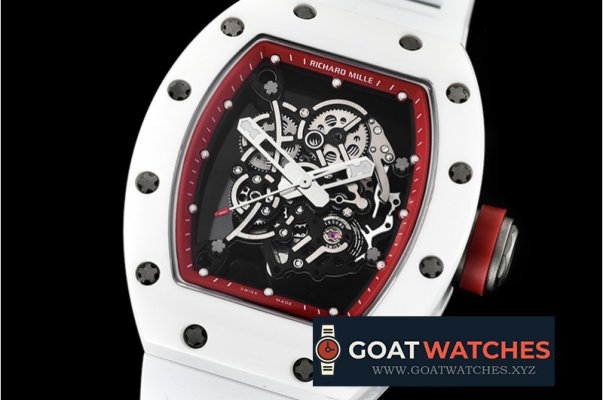 Richard Mille - RM055 Bubba Watson CER/VRU Wht Sk Red KVF MY8215 Mod