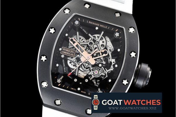 Richard Mille - RM035 Black Toro Gold CER/VRU Wht Skele KVF MY8215 Mod