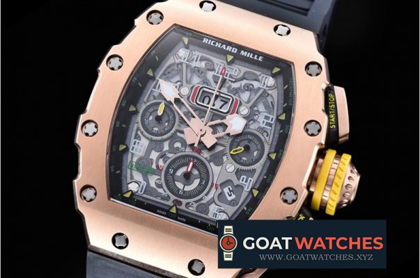 Richard Mille - RM011-03 New Gen Flyback RG/VRU Black A7750 Mod