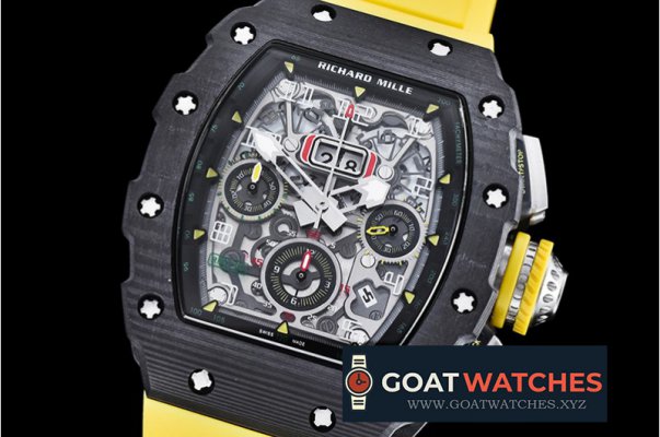 Richard Mille - RM011-03 Auto Flyback Chrono FC/VRU Yllw Blk A7750 Mod