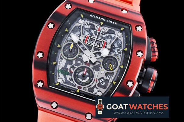 Richard Mille - RM011-03 Auto Flyback Chrono Red FC/VRU Blk A7750 Mod