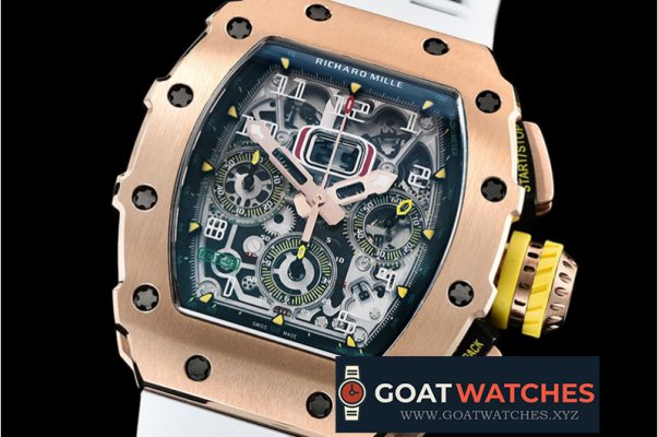 Richard Mille - RM011-03 Felipe Massa LE RG/VRU Wht Skele A7750 Mod