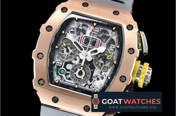 Richard Mille - RM011-03 Felipe Massa LE RG/TI/VRU Gry Skele A7750 Mod