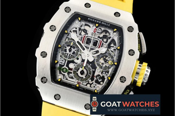 Richard Mille - RM011-03 Flyback Chronograph SS/RU (Ylw) KVF A7750 Mod