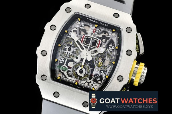 Richard Mille - RM011-03 Flyback Chronograph SS/RU (Gry) KVF A7750 Mod