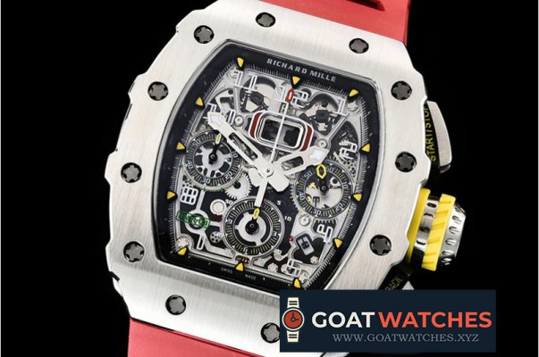 Richard Mille - RM011-03 Flyback Chronograph SS/RU (Red) KVF A7750 Mod