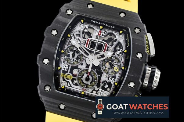 Richard Mille - RM011-03 Flyback Chrono FC/RU (Yellow) KVF A7750 Mod