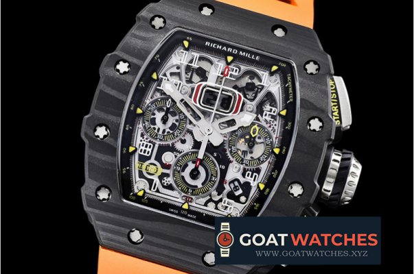 Richard Mille - RM011-03 Flyback Chrono FC/RU (Orange) KVF A7750 Mod