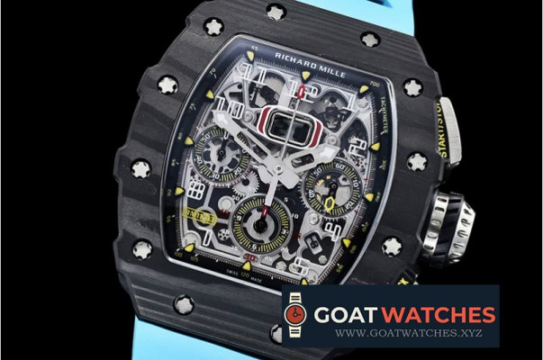 Richard Mille - RM011-03 Flyback Chrono FC/RU (Blue) KVF A7750 Mod