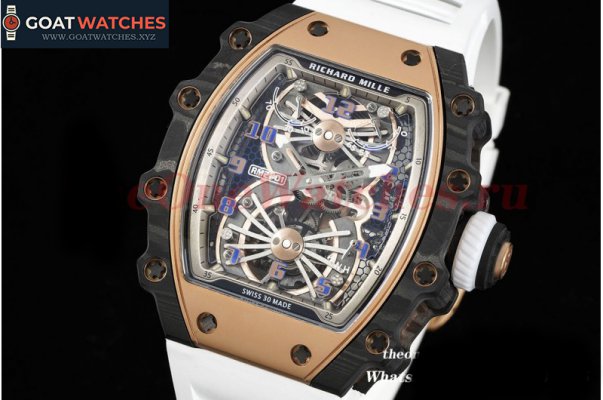 Richard Mille- RM21-01 Tourbillon Transparent Skeleton dail with white Rubber strap RMF