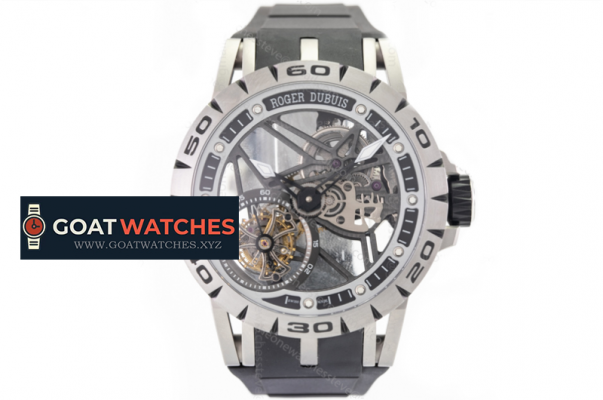 Roger Dubuis - Excalibur Spider Skele Flying Tourb TI/RU Blk JBF