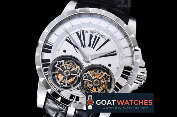 Roger Dubuis - Excalibur Double Flying Tourb RDDBEX0249 SS/LE Wht BBR